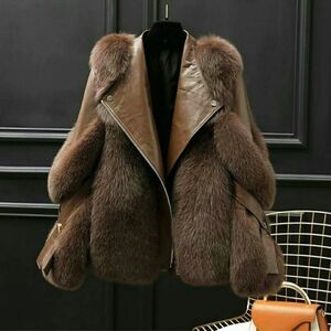 NWOT Faux Fur Jacket with Vegan Leather Accents - Luxury Style